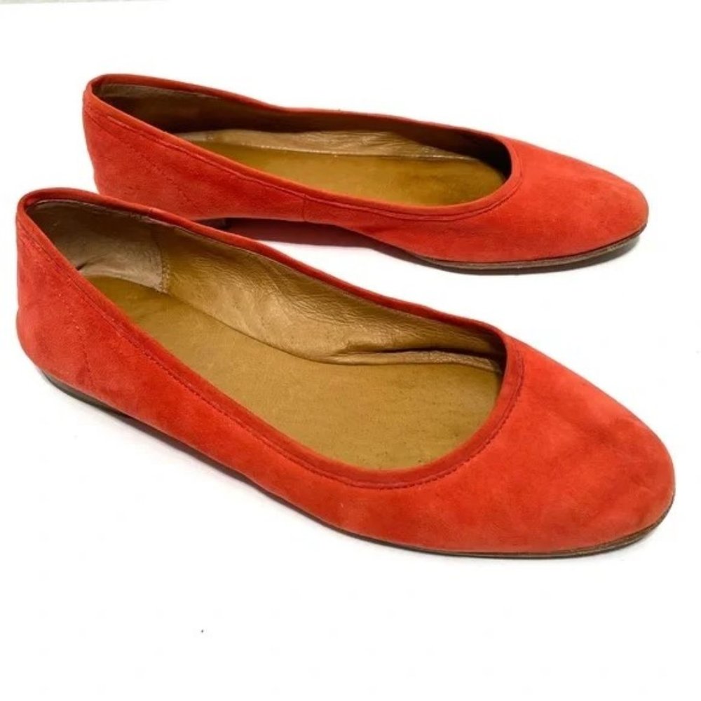 Frye Gloria Ballet Flat in Coral size 7 K234